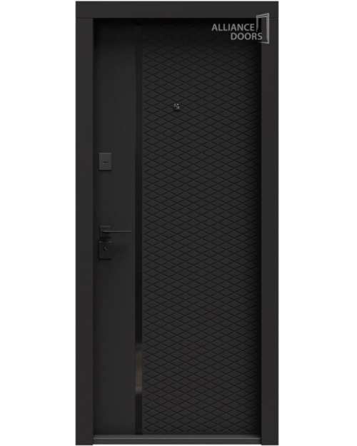 Ușă Exterior MILANO BLACK (Soft touch negru / Alb mat)